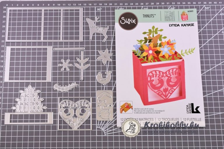 Sizzix Thinlits vágósablon  Card in box, Christmas  krokihobby.hu