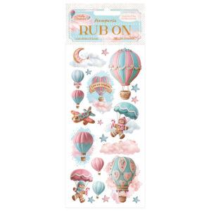 Rub-on matrica - Candy Christmas air balloons