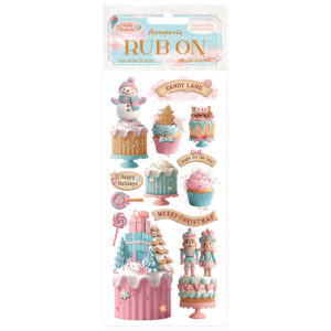Rub-on matrica - Candy Christmas cakes