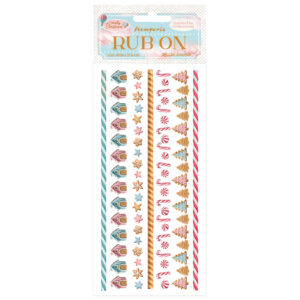 Rub-on matrica - Candy Christmas stripes