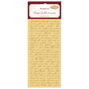 Vintage Golden Transfer 10,16x21,6 cm - Writing