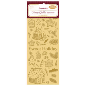Vintage Golden Transfer 10,16x21,6 cm - Sweet holiday