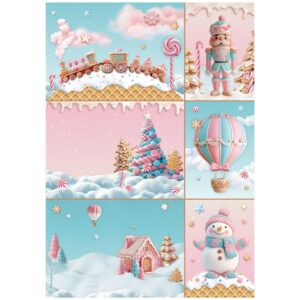 A-4 Rizspapír - Candy Christmas cards