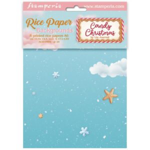 A-6 Rizspapír 8db/csomag - Candy Christmas