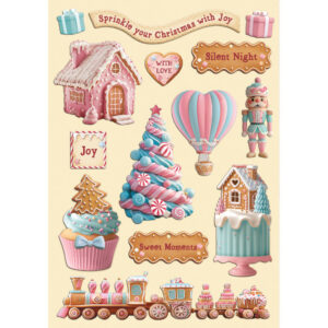 Fa chipboard A/5 - Candy Christmas