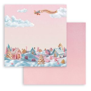 Scrapbook papír - Candy Christmas village