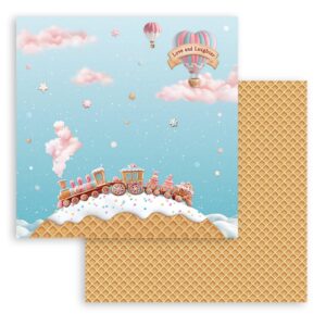 Scrapbook papír - Candy Christmas train