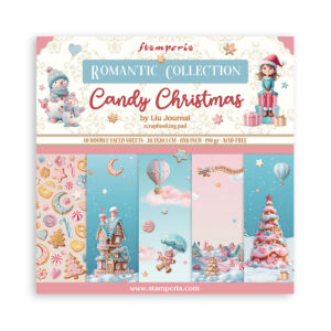 Papírkészlet 20,3*20,3 cm - Candy Christmas
