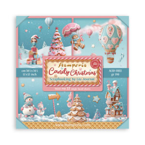Papírkészlet 30,5*30,5 cm - Candy Christmas